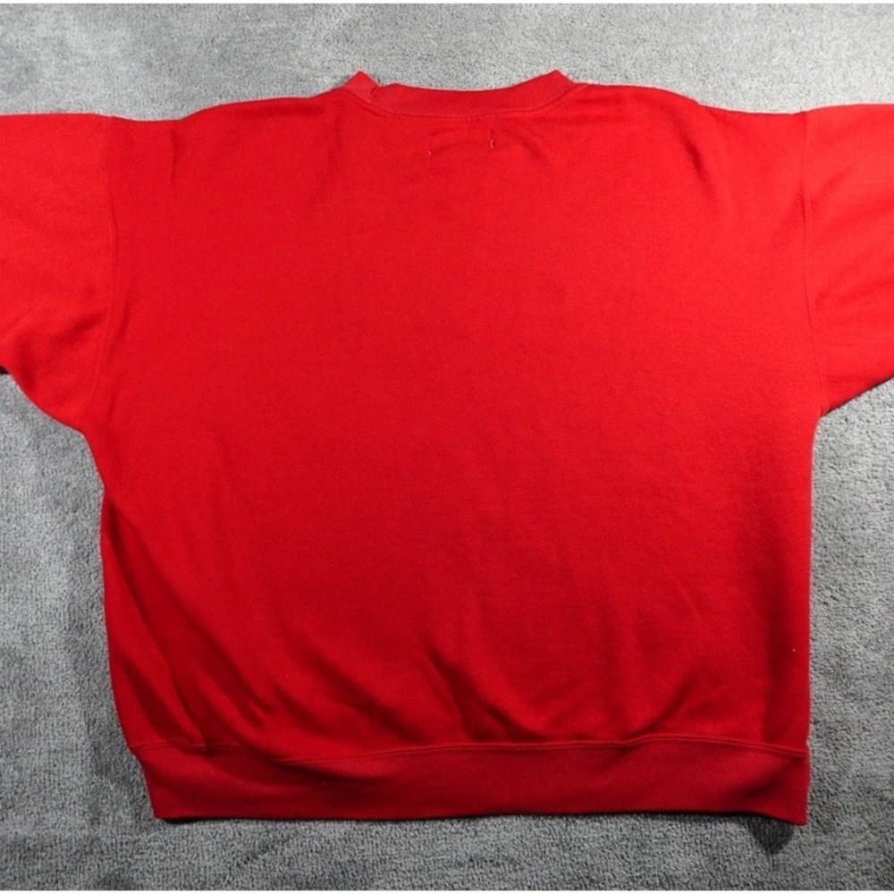 Express Sweatshirt EXP Plaid Patch Logo Pullover Red XL Taiwan R.O.C. - Picture 2 of 10